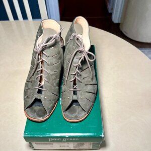 Paul Green Cayanne Peep Toe Ocean Metallic Bootie Size 6